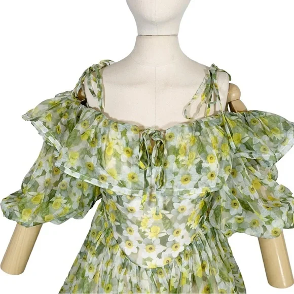 Dear Jose Off The Shoulder Mini Dress Floral Print Size Small NWT - Picture 7 of 13